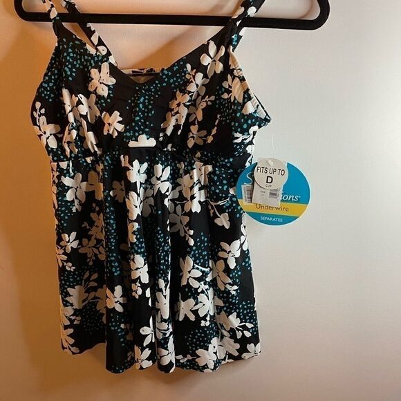 Swim solutions Floral print underwire tankini top - Picture 4 of 7